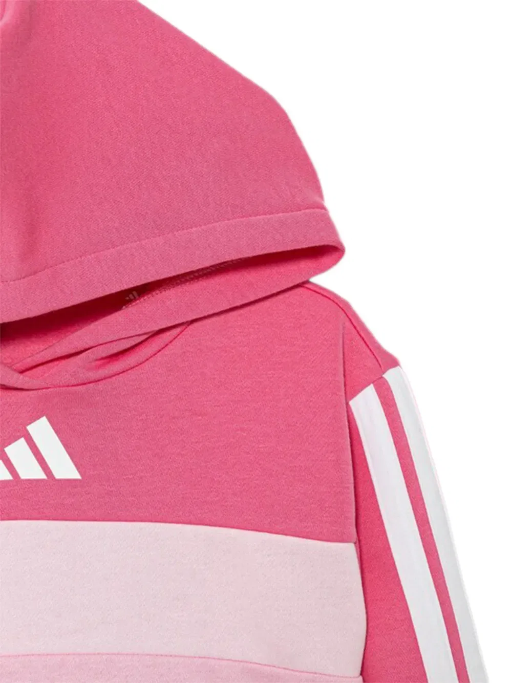 Полосатый спортивный костюм с капюшоном Adidas Kids, розовый — фото 3