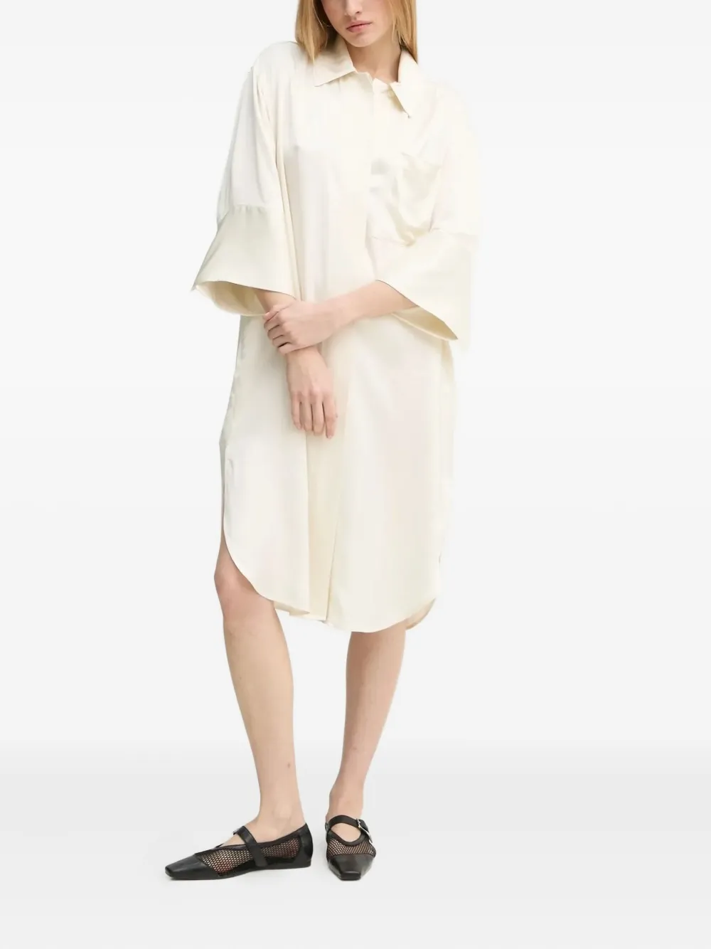 

Платье-рубашка миди с накладным карманом Day Birger Et Mikkelsen, нейтральный