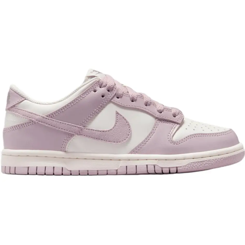 Nike Детские кроссовки для скейтбординга Dunk Anti Slip, износостойкие, розовые, белые — фото 2