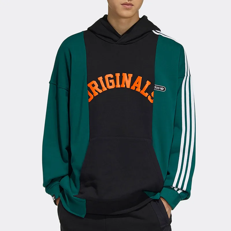 Adidas Originals Современный ретро худи мужское черное с капюшоном умеренной посадки — фото 3