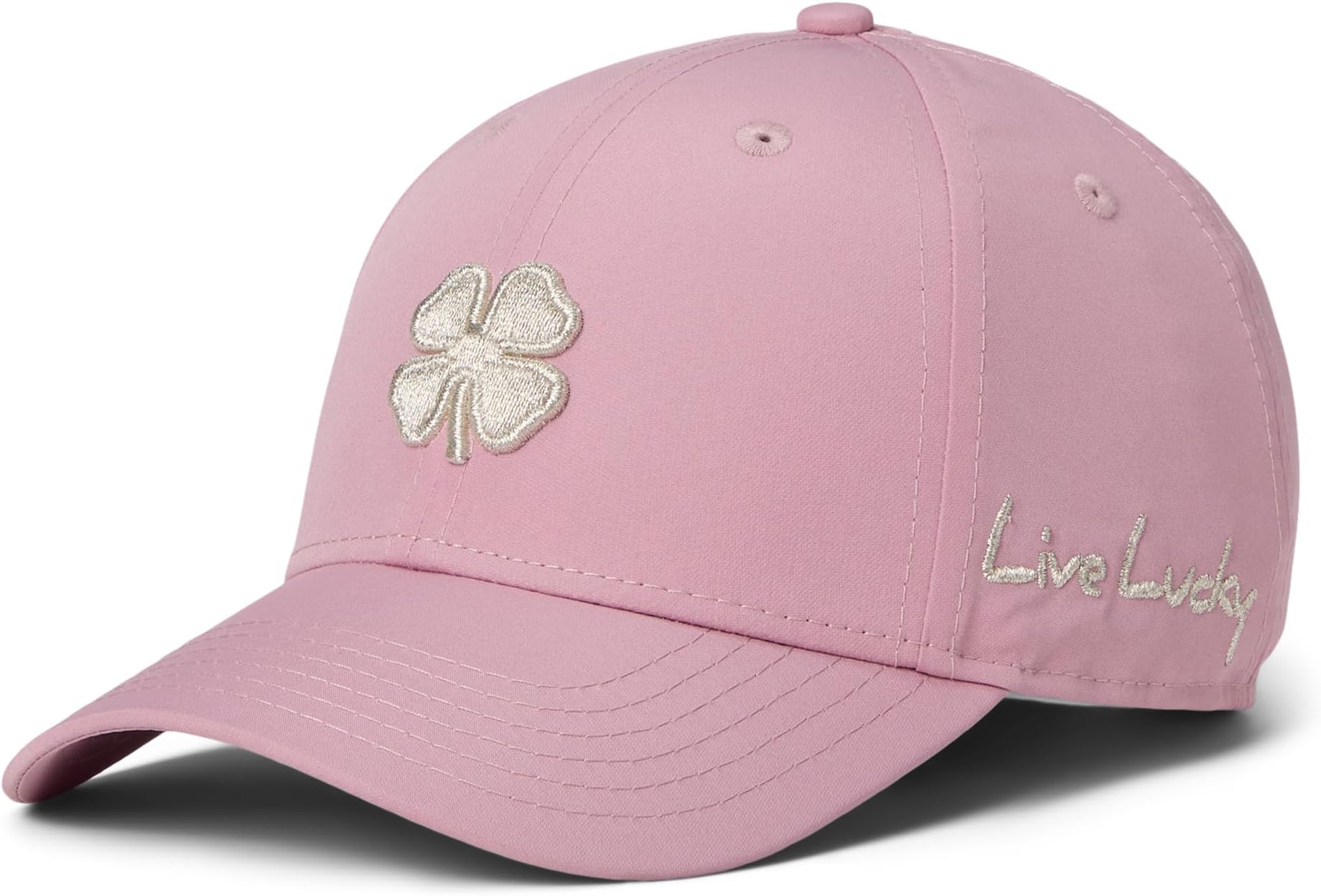 

Бейсболка Black Clover Hollywood 25 Adjustable Hat, цвет Cosmic Pink Hat/3d Silver Metallic Clover