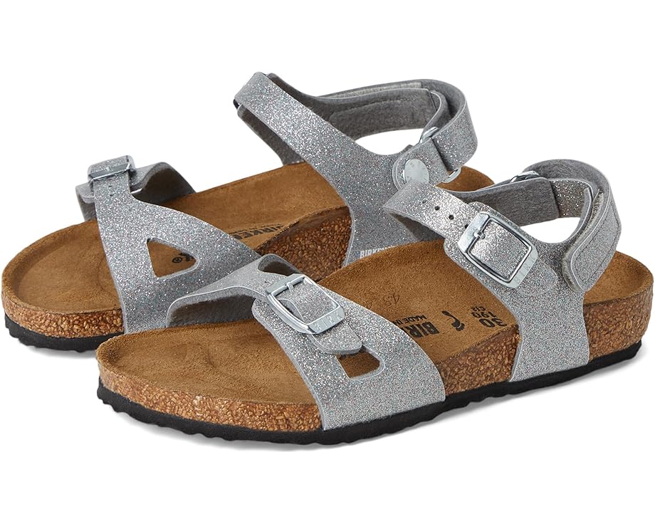 

Сандалии Birkenstock Kids Rio Hook and Loop - Silver Sparkling, цвет Silver Sparkling
