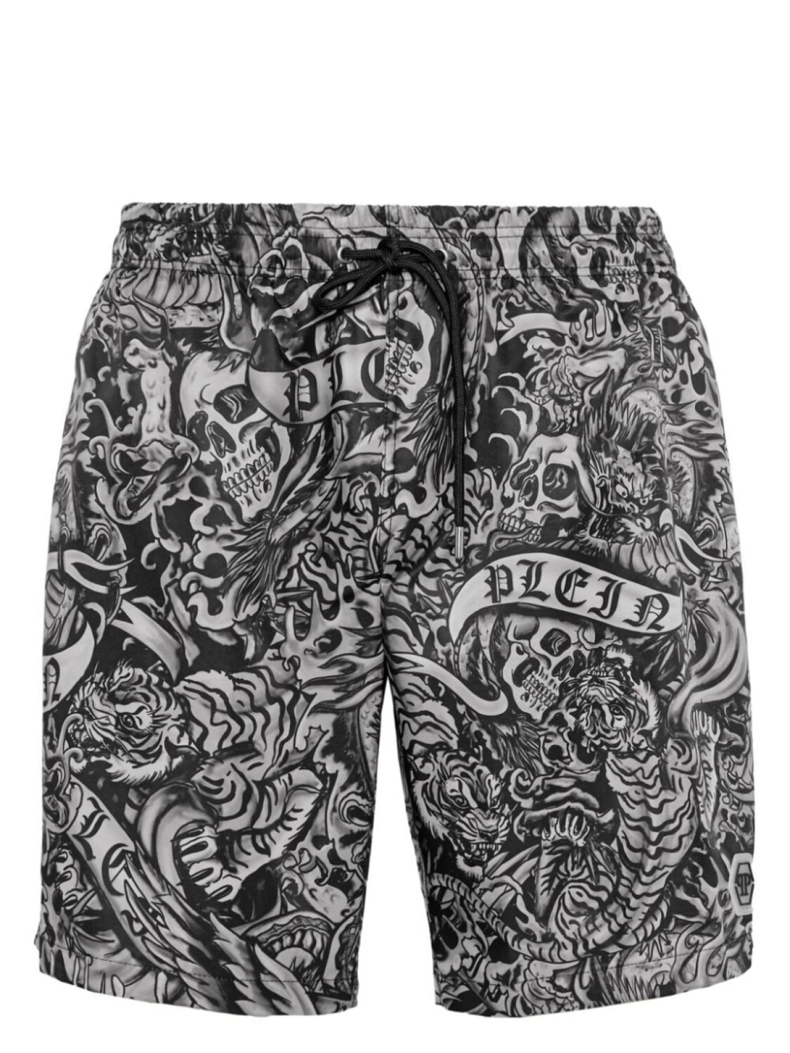 

Philipp Plein плавки-шорты с кулиской и принтом Tattoo, черный