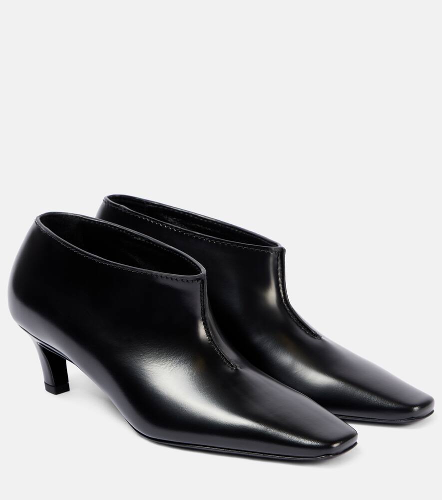 Кожаные ботинки с широким голенищем Toteme, Black 001