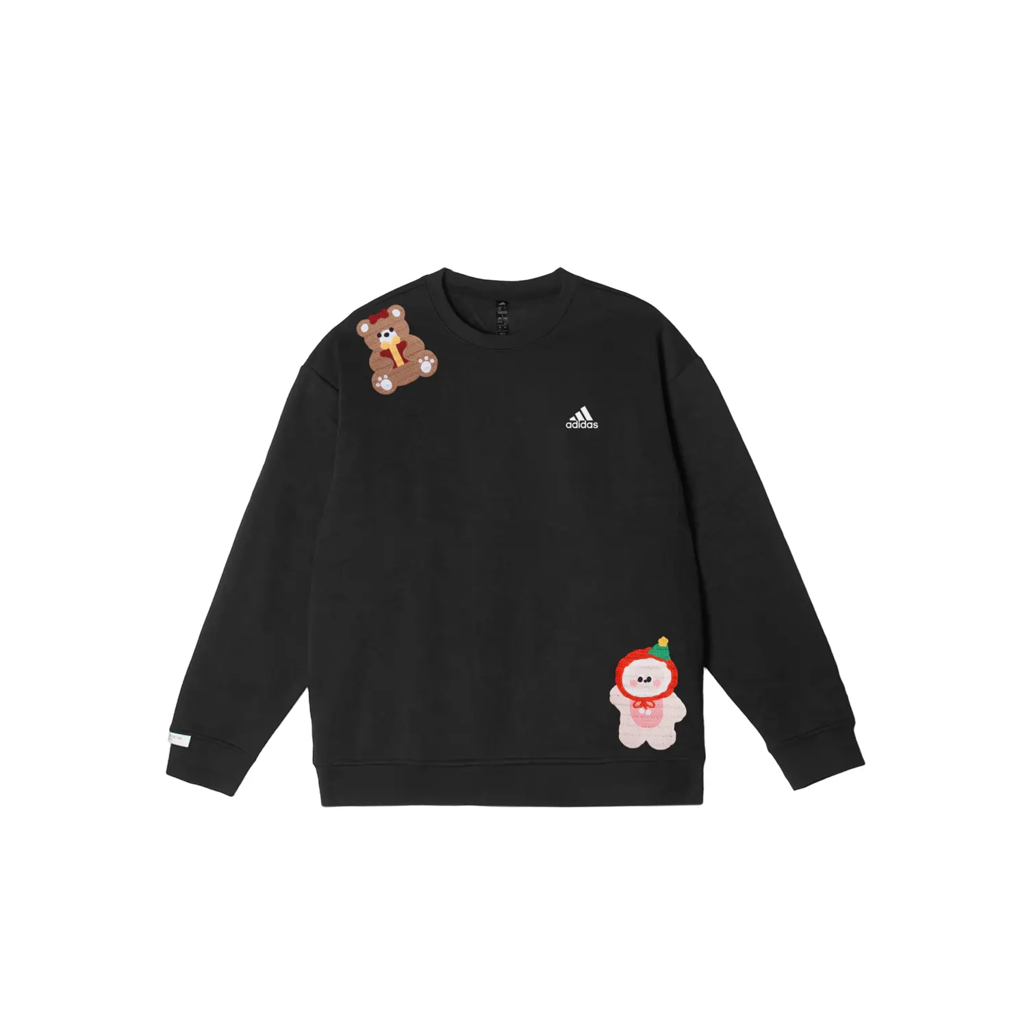 

Adidas Толстовки LABEL унисекс, черные, с круглым вырезом, средней толщины