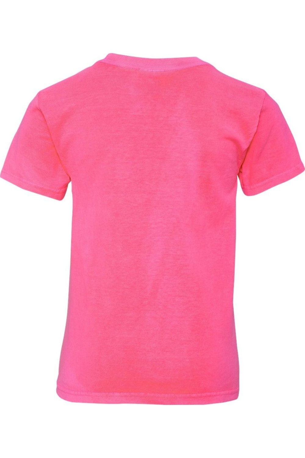 Футболка Comfort Colors Garment-Dyed Youth Heavyweight, неоново-розовый — фото 2