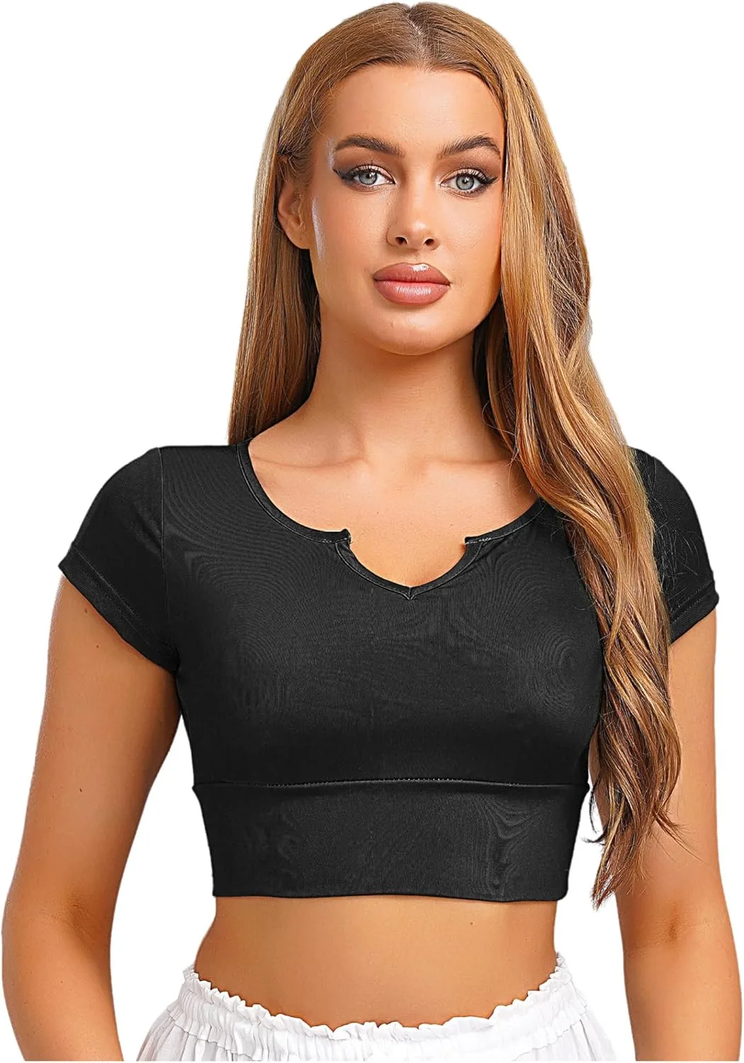 

Женский короткий топ с коротким рукавом для танцев и йоги Sinleey