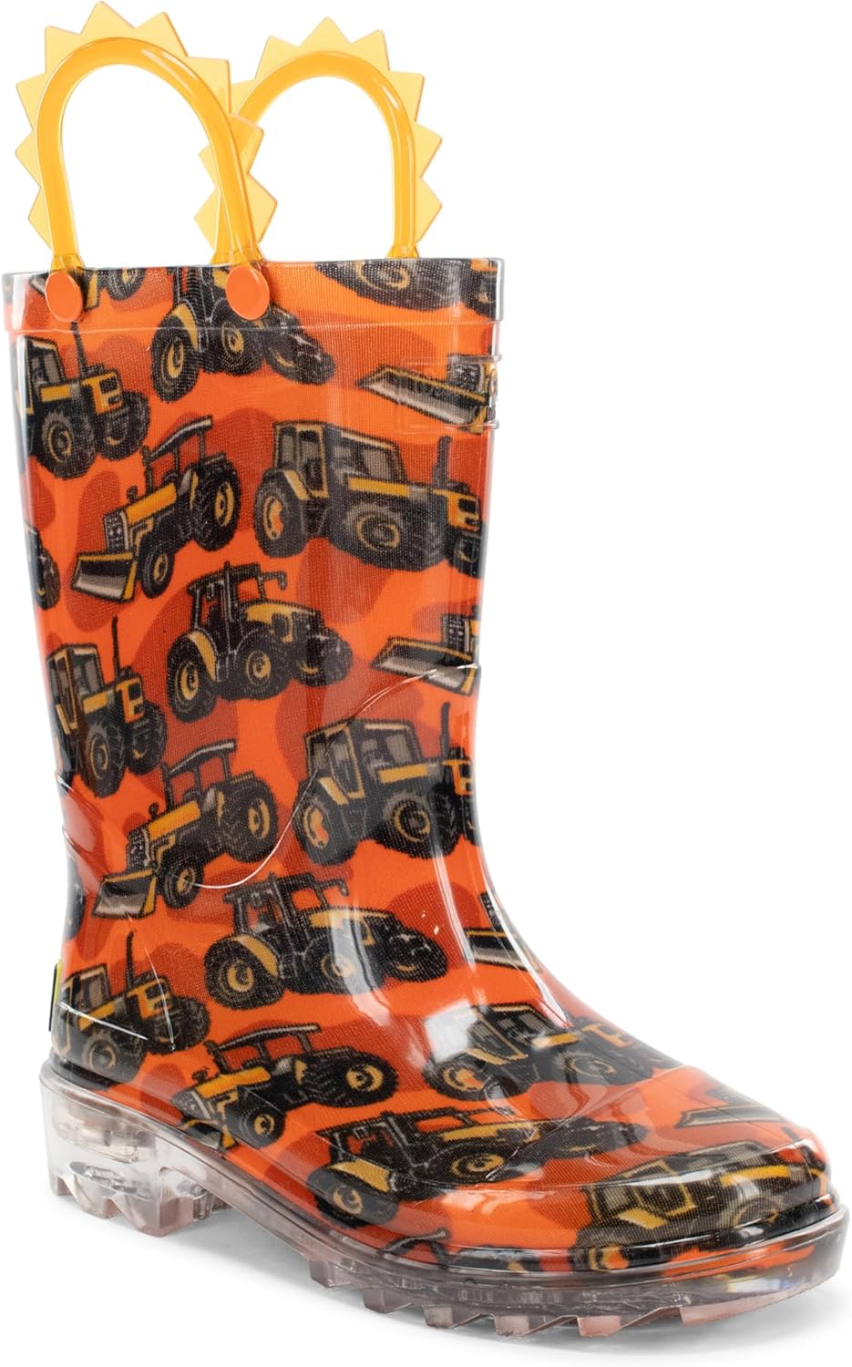 

Детские водонепроницаемые светящиеся резиновые сапоги Western Chief с ручками для удобного надевания и снятия для мальчиков и девочек, Tractors