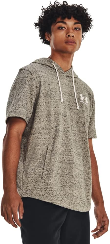 

Толстовка с капюшоном Under Armour Rival Terry с коротким рукавом, (289) Khaki Base Full Heather/Onyx White, Белый, Толстовка с капюшоном Under Armour Rival Terry с коротким рукавом, (289) Khaki Base Full Heather/Onyx White