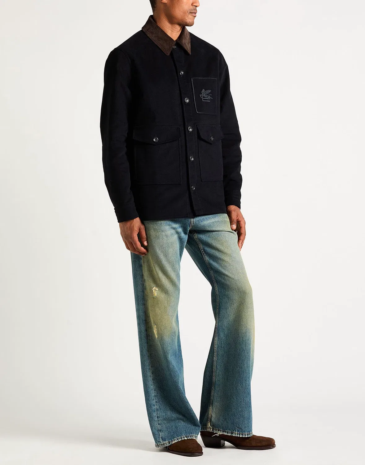 Куртка из вельвета ETRO Black — фото 2