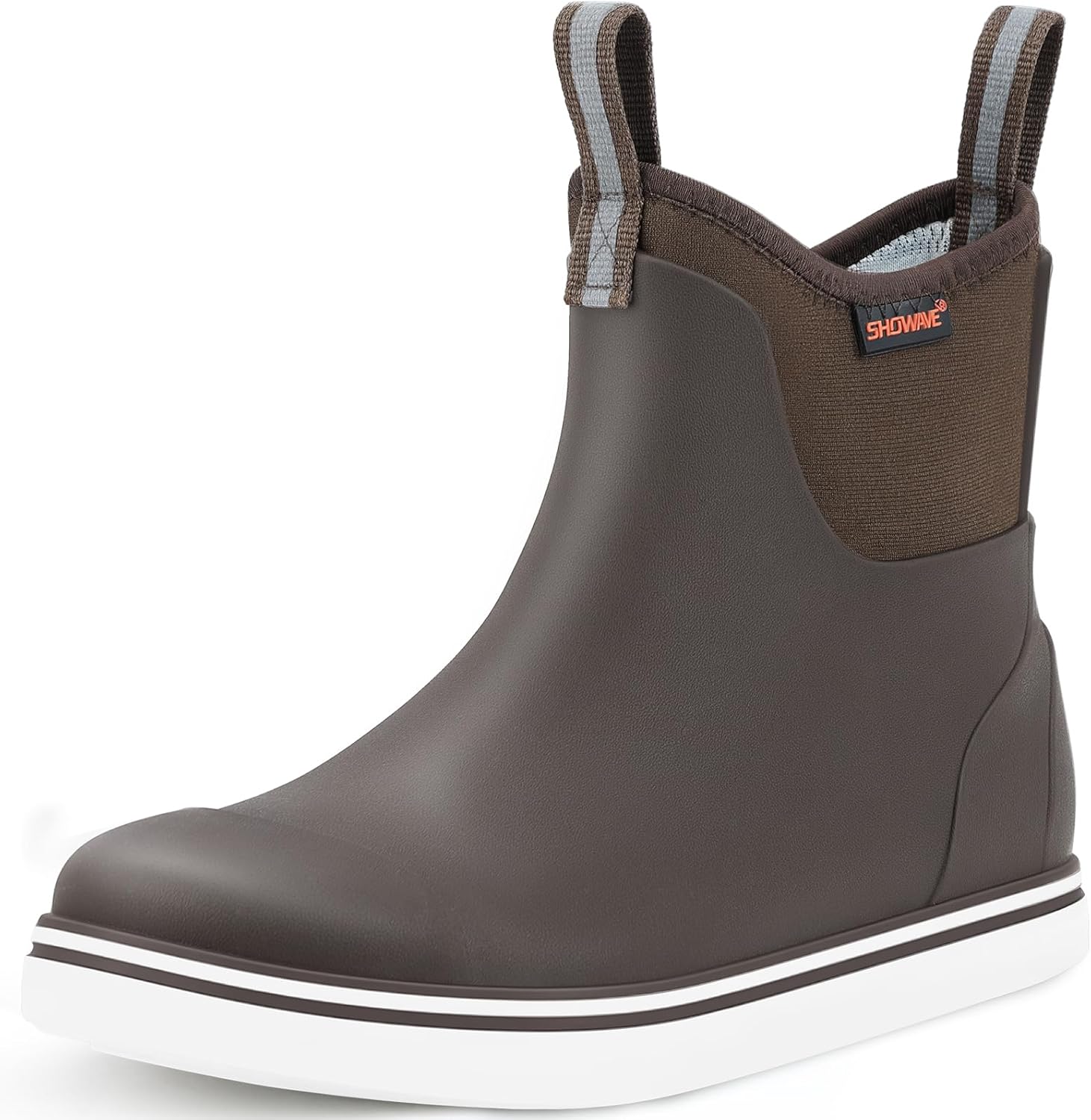 

Мужские водонепроницаемые резиновые ботинки Showave для лодок, парусного спорта и рыбалки, коричневый