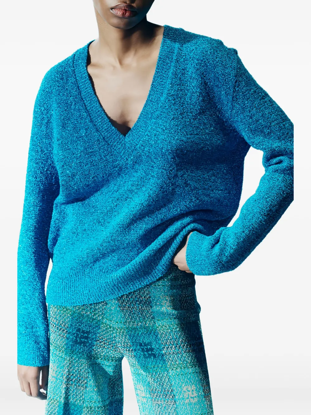 

Джемпер с V-образным вырезом Circus Hotel, синий