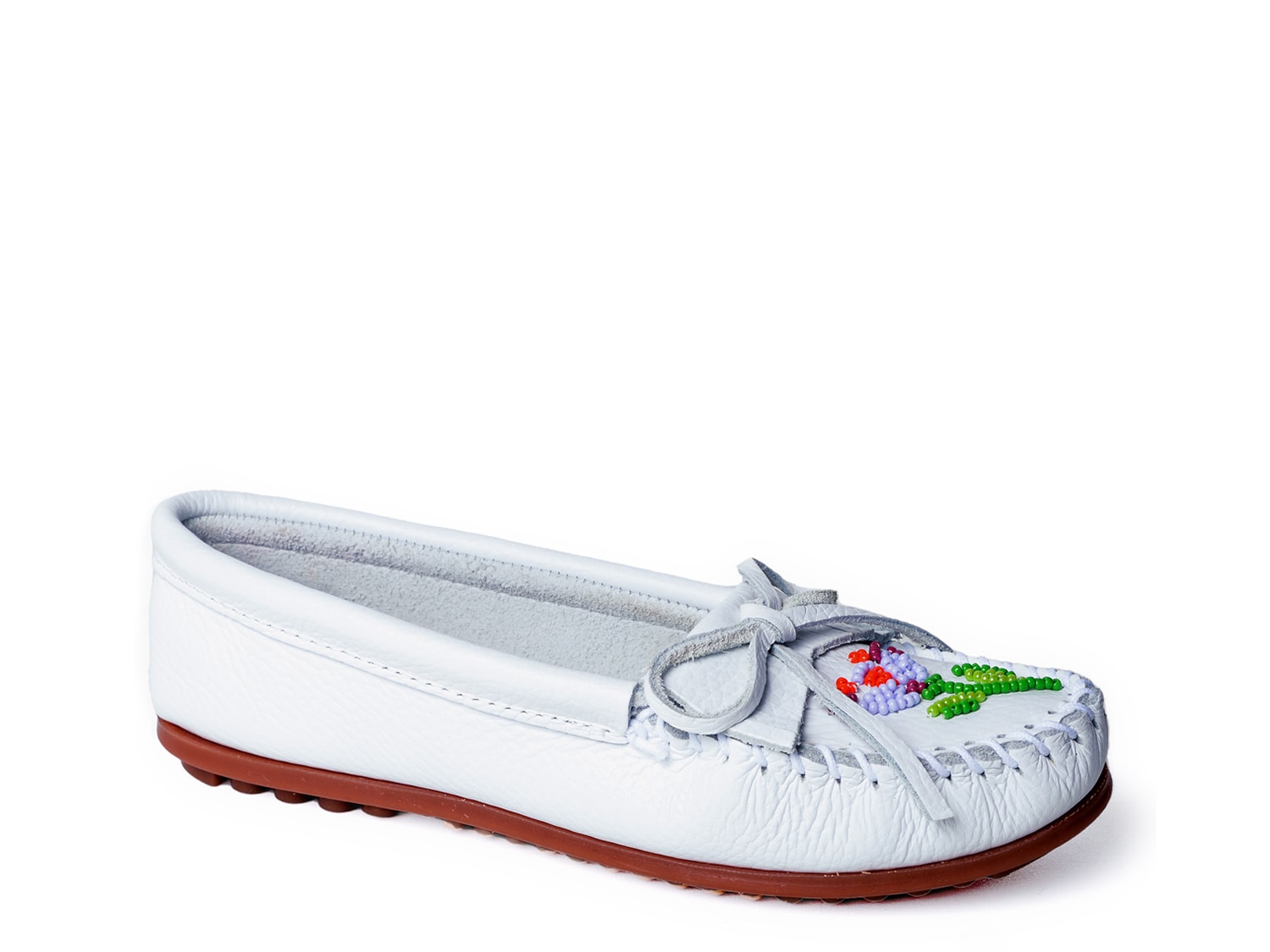 Слипоны Ziigwan Waabigwan Moc Minnetonka, белый