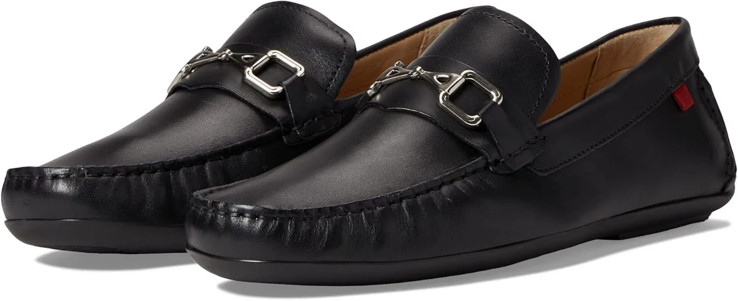 Мокасины кожаные классические, Black Napa Marc Joseph New York