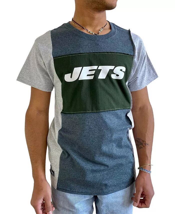 

Футболка мужская меланжевая угольная New York Jets Split Refried Apparel