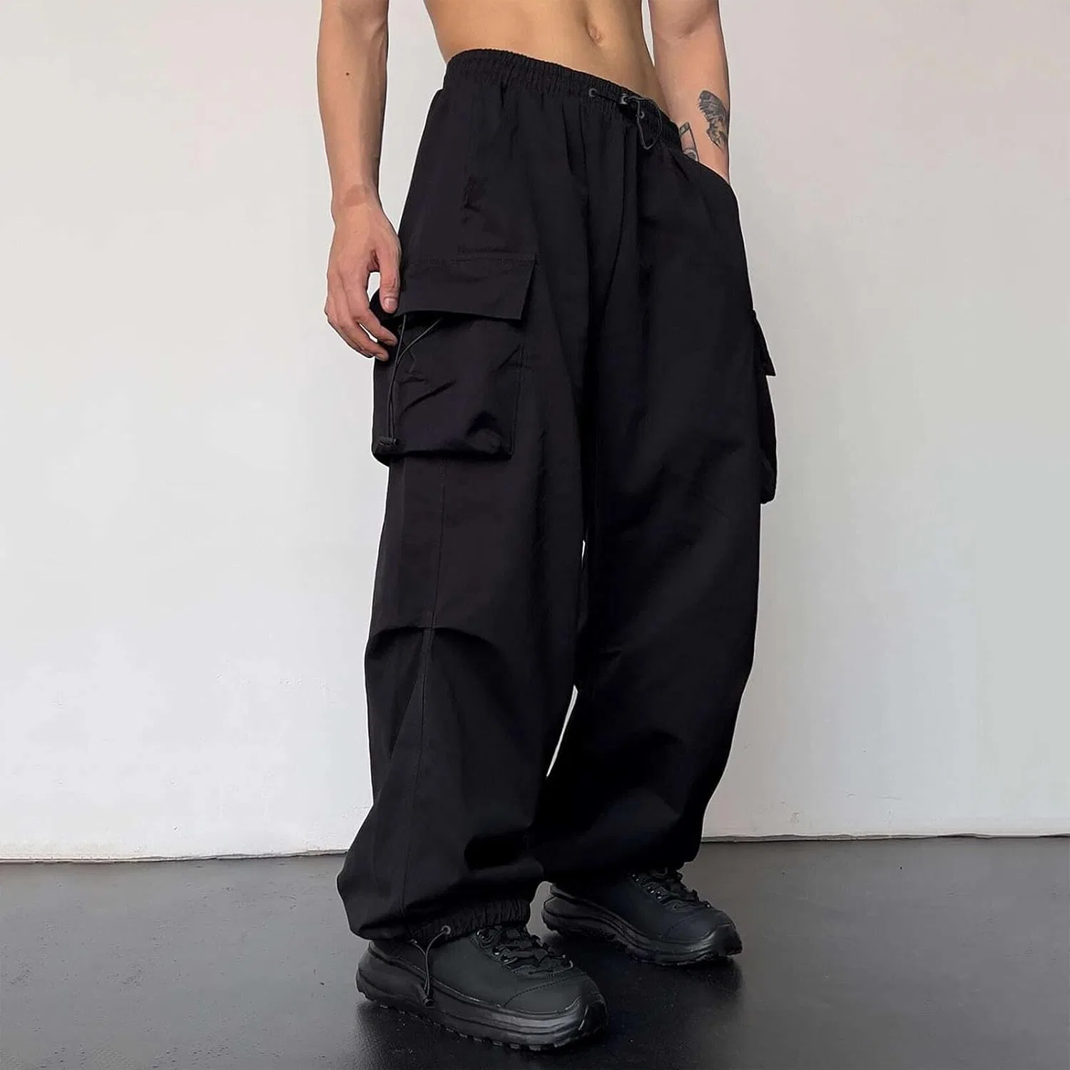 Джинсы Baggy Cargo, Black — фото 2