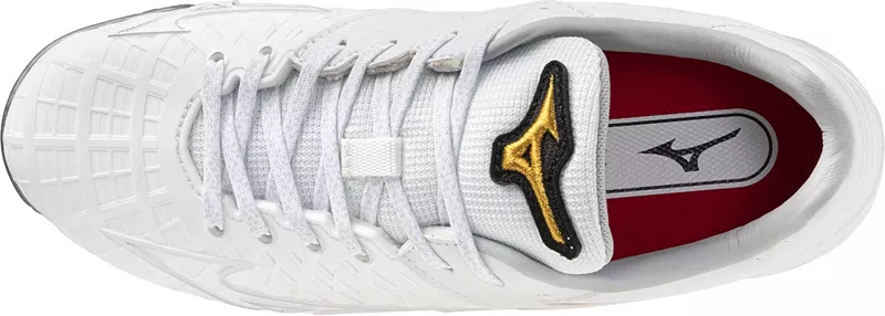 Женские софтбольные бутсы Mizuno Pro FP из ТПУ, цвет White/Silver — фото 3
