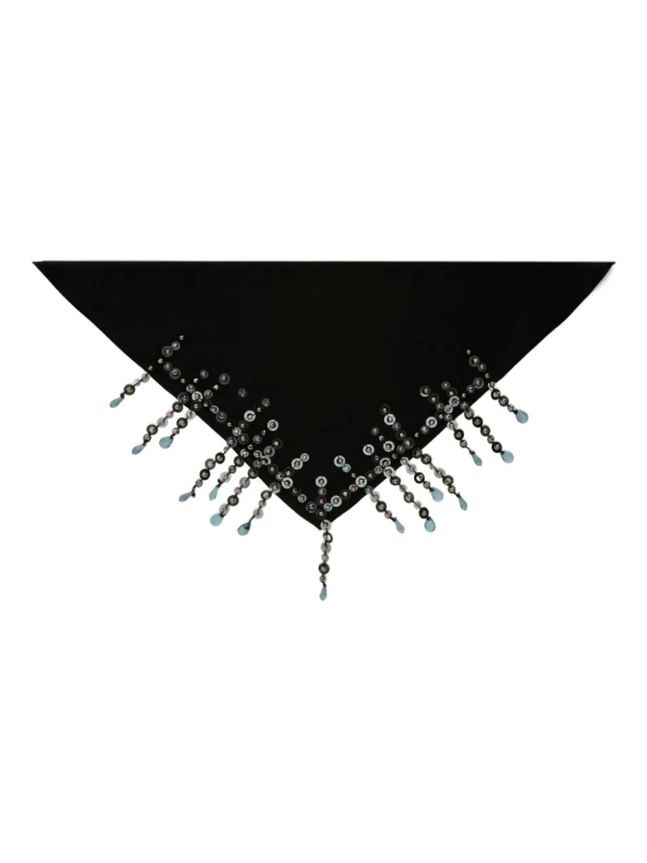 

Шарф PINKO с бахромой из бисера, черный