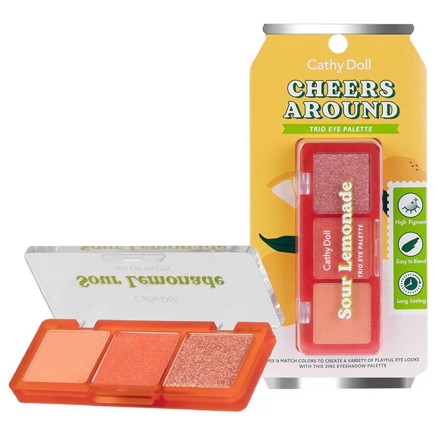 

Cathy Doll Палетка для век Cheersaround Trio 6г. 04 Кислый лимонад, Sour Lemonade