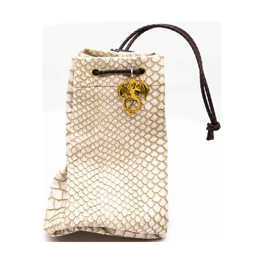 

Большая сумка для игральных костей из драконьей шкуры - белый, Dice Bags & Accessories (Shop in the Back)