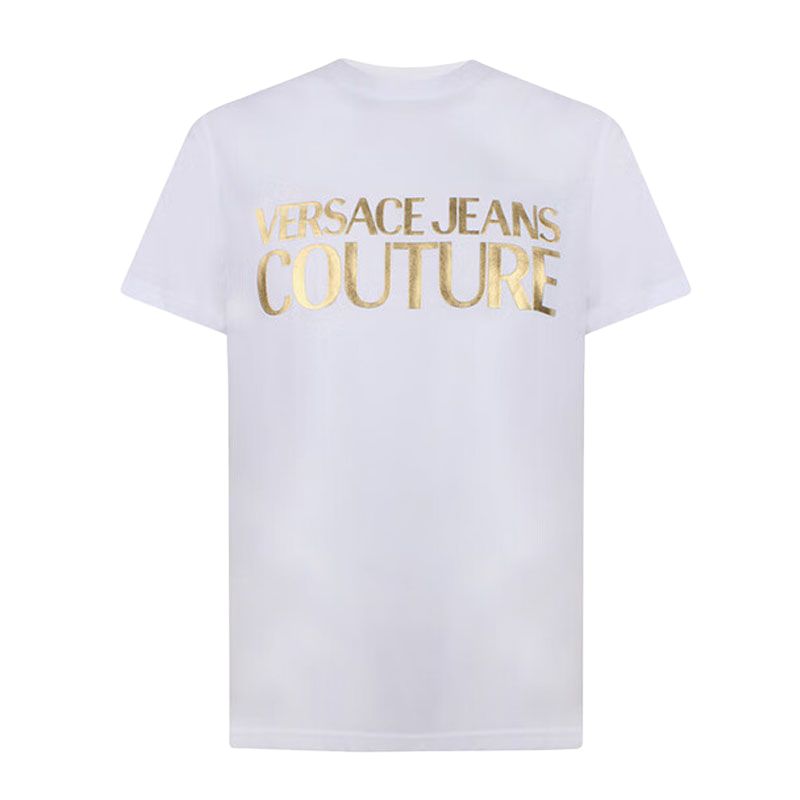 

Футболка с принтом логотипа VERSACE JEANS COUTURE, белый