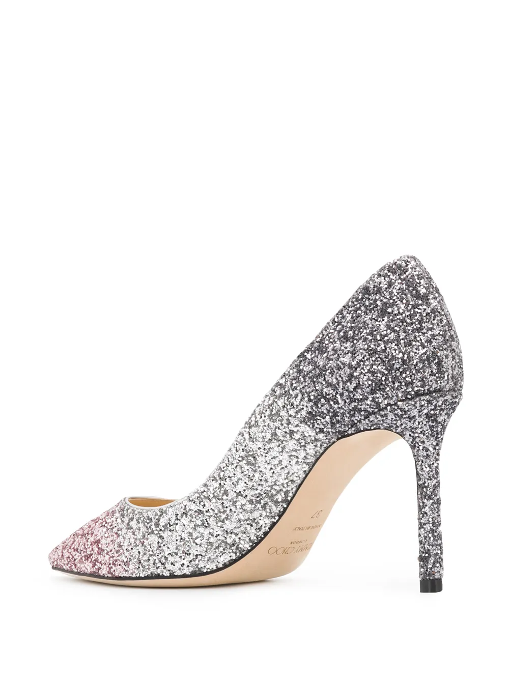 Туфли-лодочки Romy 85 с блестками JIMMY CHOO, серебряный — фото 3