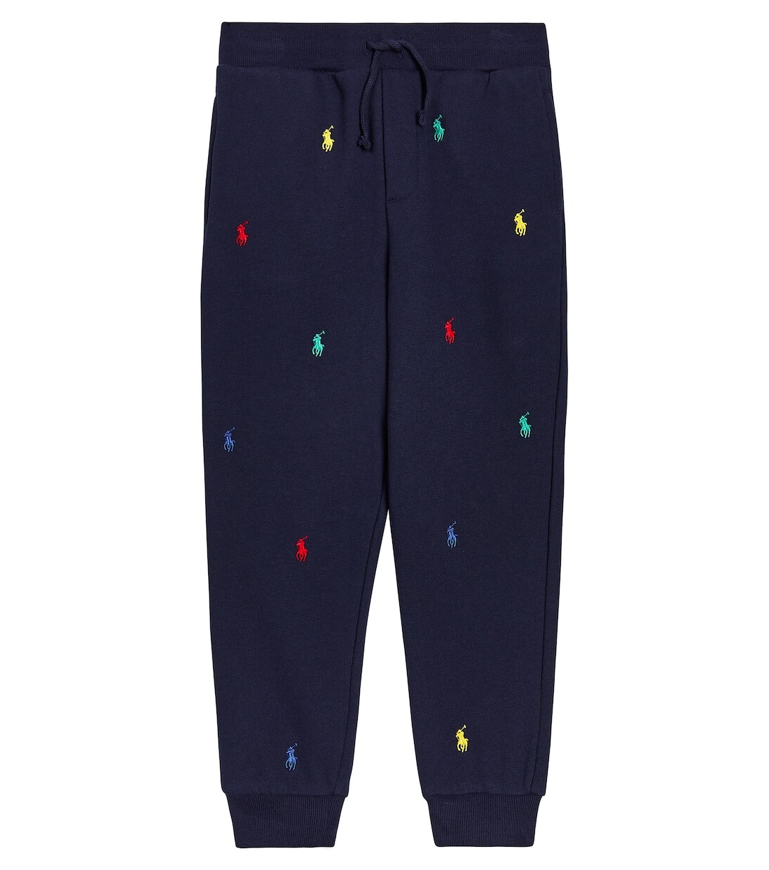 

Спортивные брюки из смесового хлопка с вышивкой Polo Ralph Lauren Kids, синий