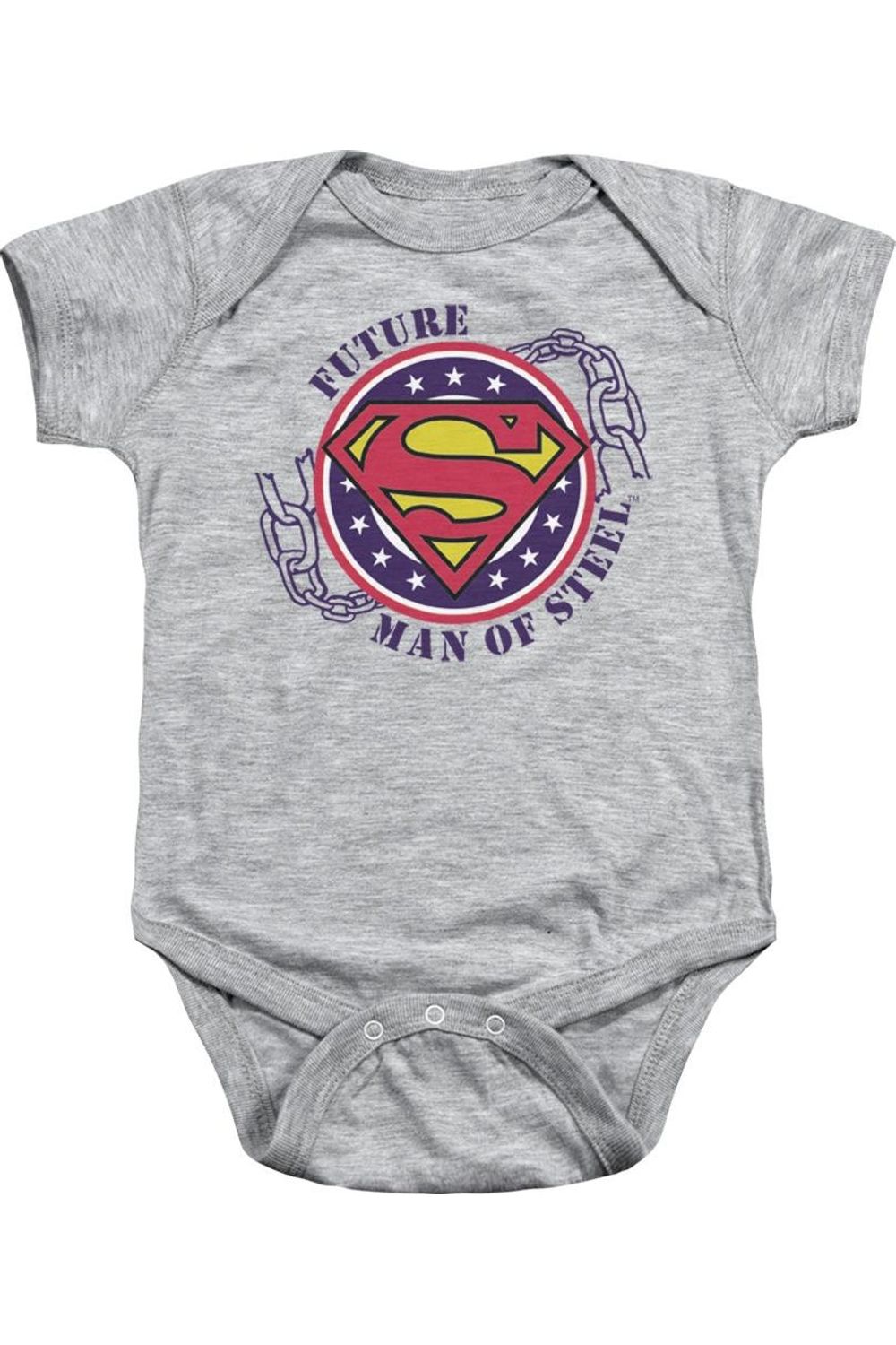 

Детский комбинезон Супермен: Будущий Человек из стали Gildan, athletic heather