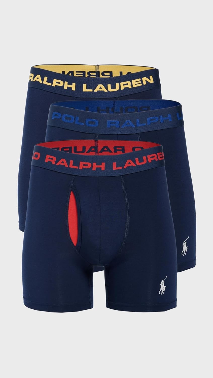 Мужские трусы-боксеры POLO RALPH LAUREN Perfect Pouch, 3 шт., Cruise Navy — фото 2