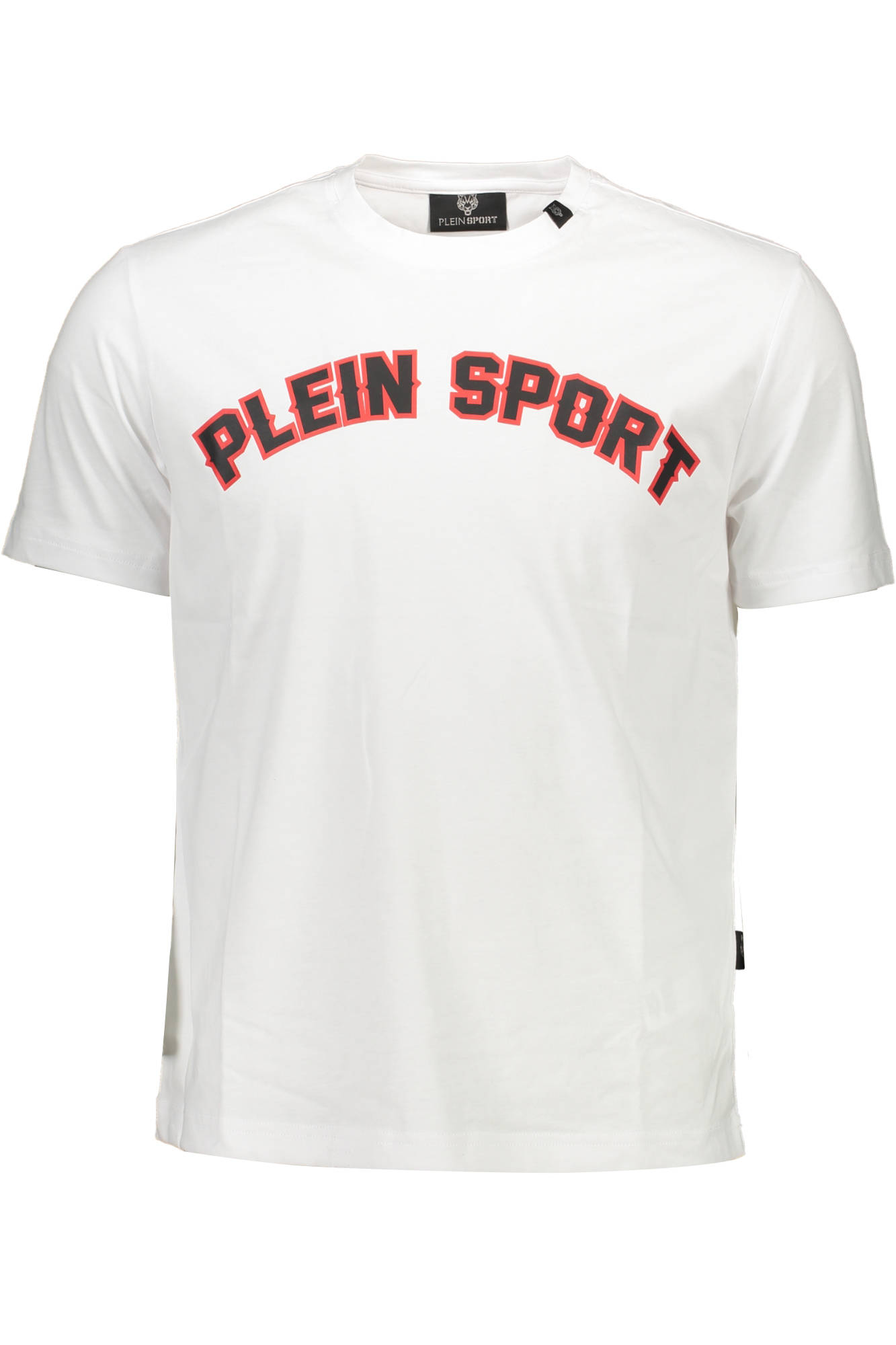 

Мужская футболка Plein Sport хлопковая с принтом на спине, белый
