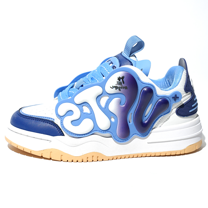 

VFTS Пуховики антискользящие износостойкие низкие скейтерские унисекс синие, цвет Blue