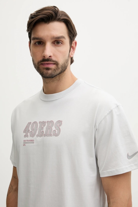 Футболка Essential SS HeavyMax 90 из хлопка Nike, серый — фото 4