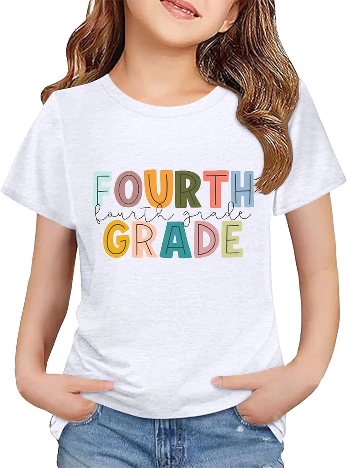 Футболка с коротким рукавом, Fourth Grade, белый
