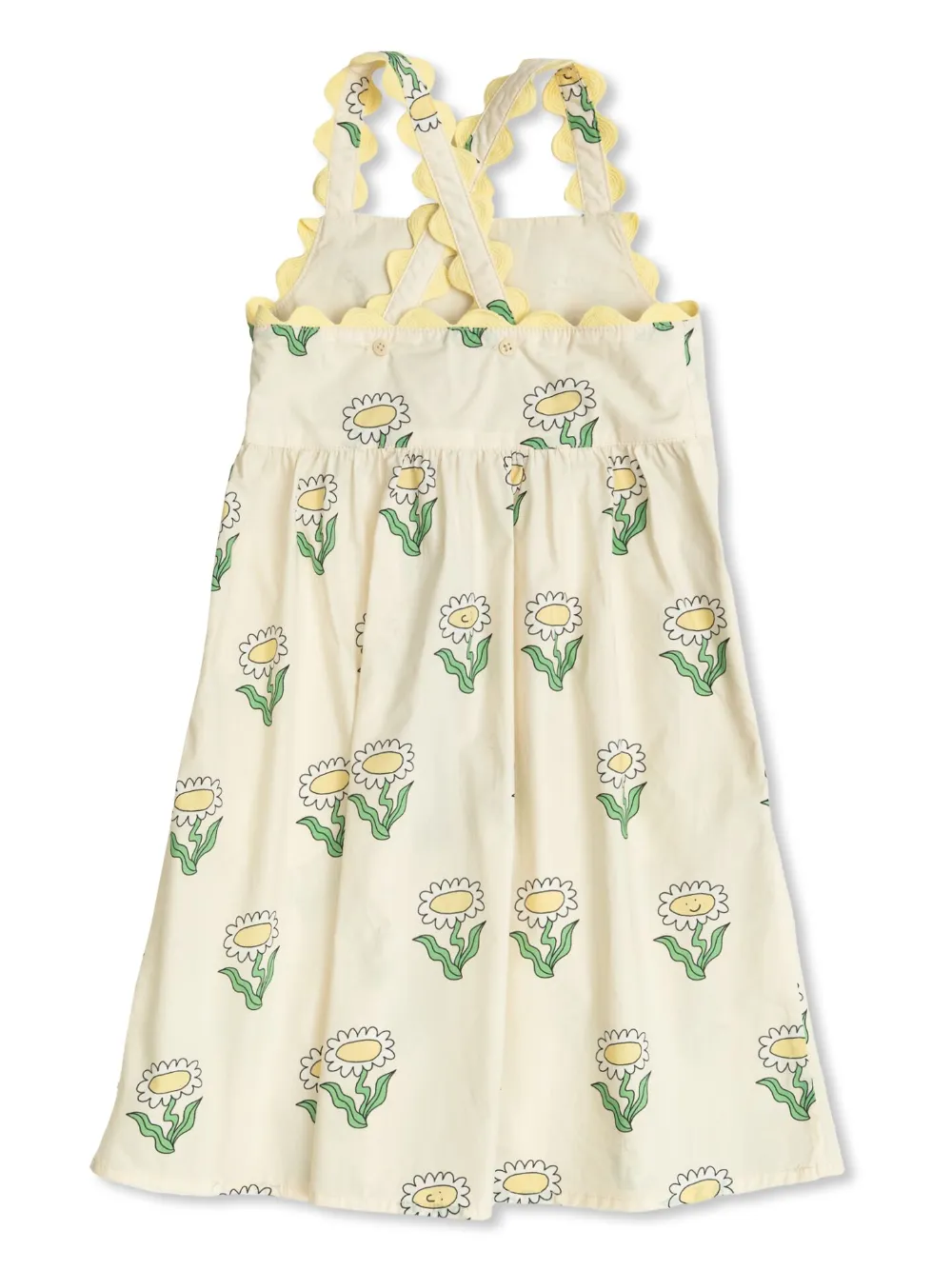 Платье с цветочным принтом Stella McCartney Kids, нейтральный — фото 2