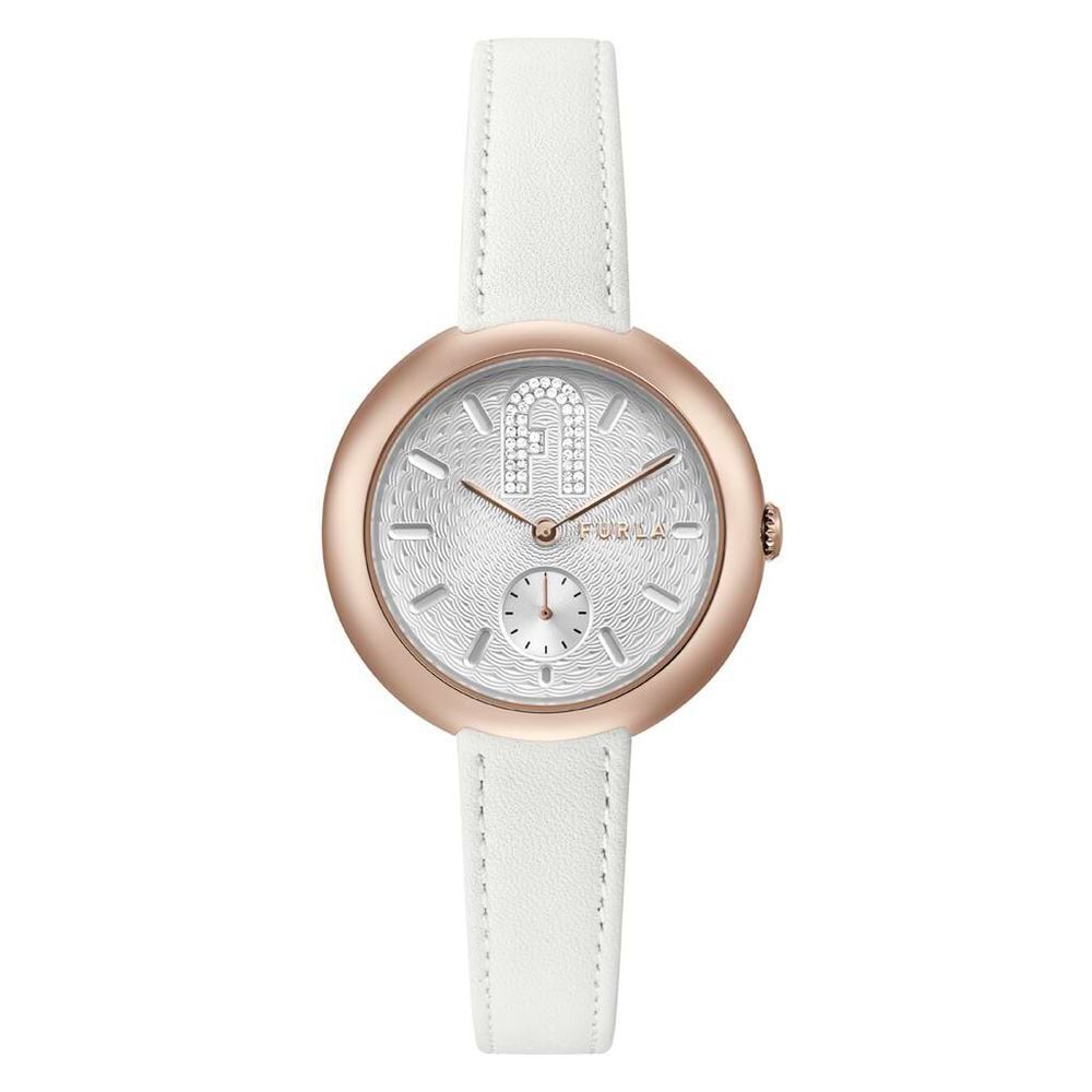 

Белые кожаные часы Furla