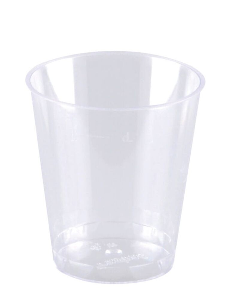 

2700x рюмки, PS, литье под давлением, прозрачные, 2кл Plastikbecher