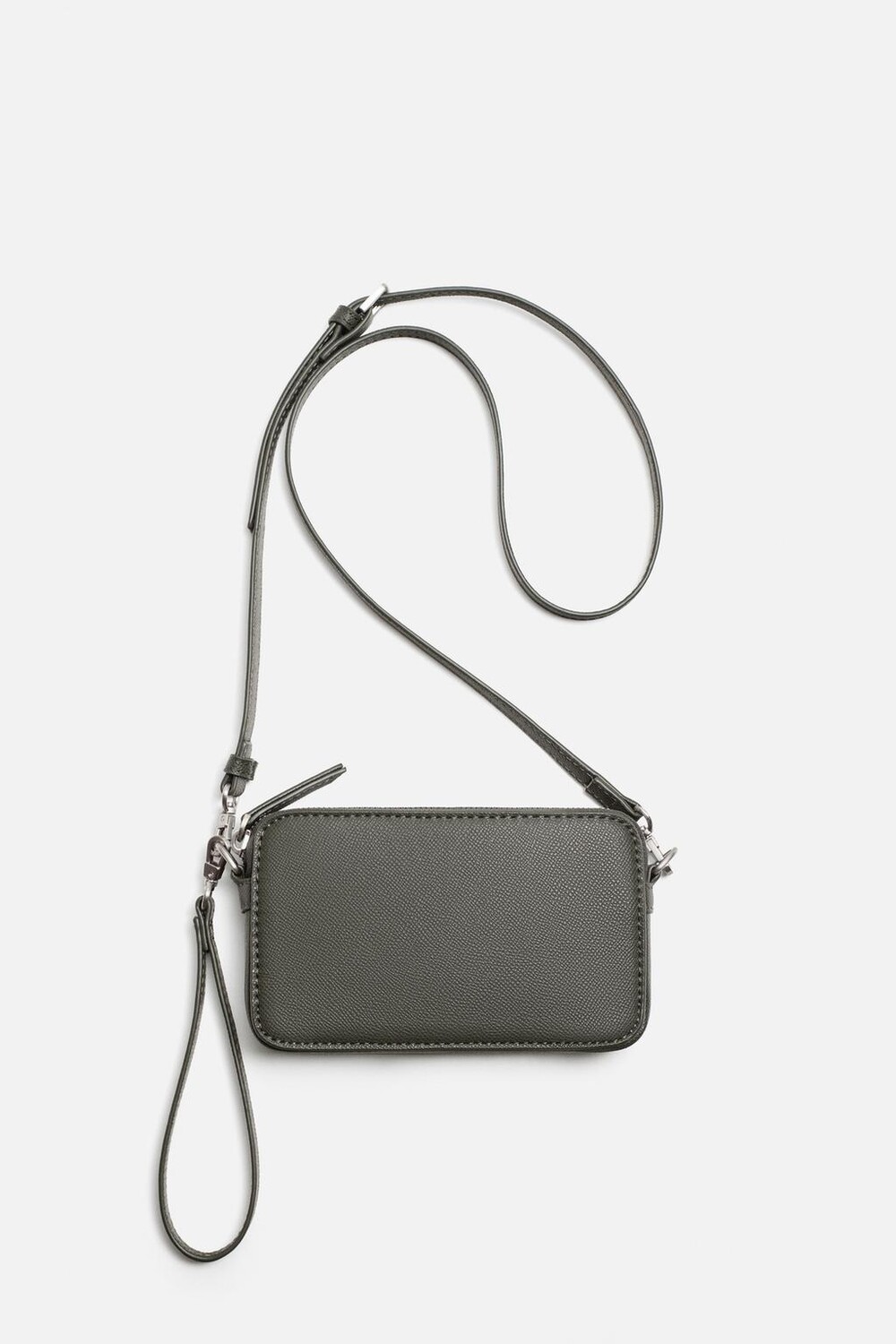 

Текстурированная сумка через плечо ZARA, зеленый
