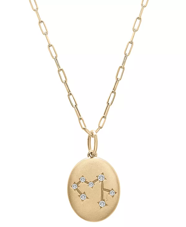 

Ожерелье с бриллиантовым кулоном в виде созвездия зодиака 18 дюймов (1/20 карата) из 10-каратного желтого золота, эксклюзивно в Macy's Wrapped, sagittarius