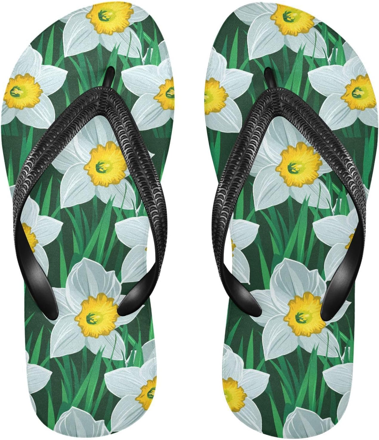 

Тапочки с нарциссами, зеленая трава, пляж, душ, вьетнамки, резиновые нескользящие летние шлепанцы для мужчин и женщин, для прогулок Sinestour