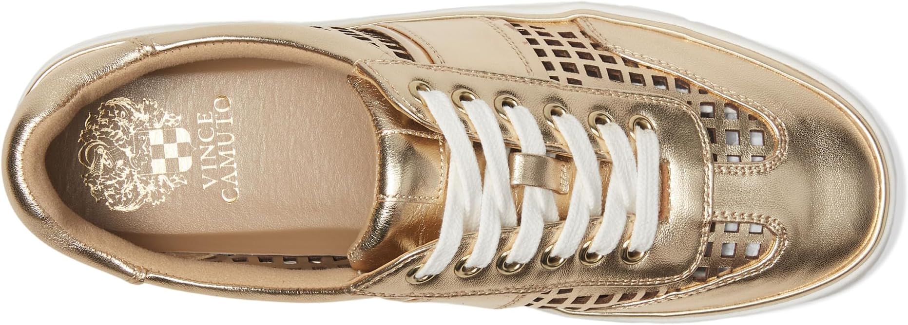 Кроссовки Vince Camuto Raiden Cut-out Platform Sneakers, цвет Egyptian Gold — фото 2