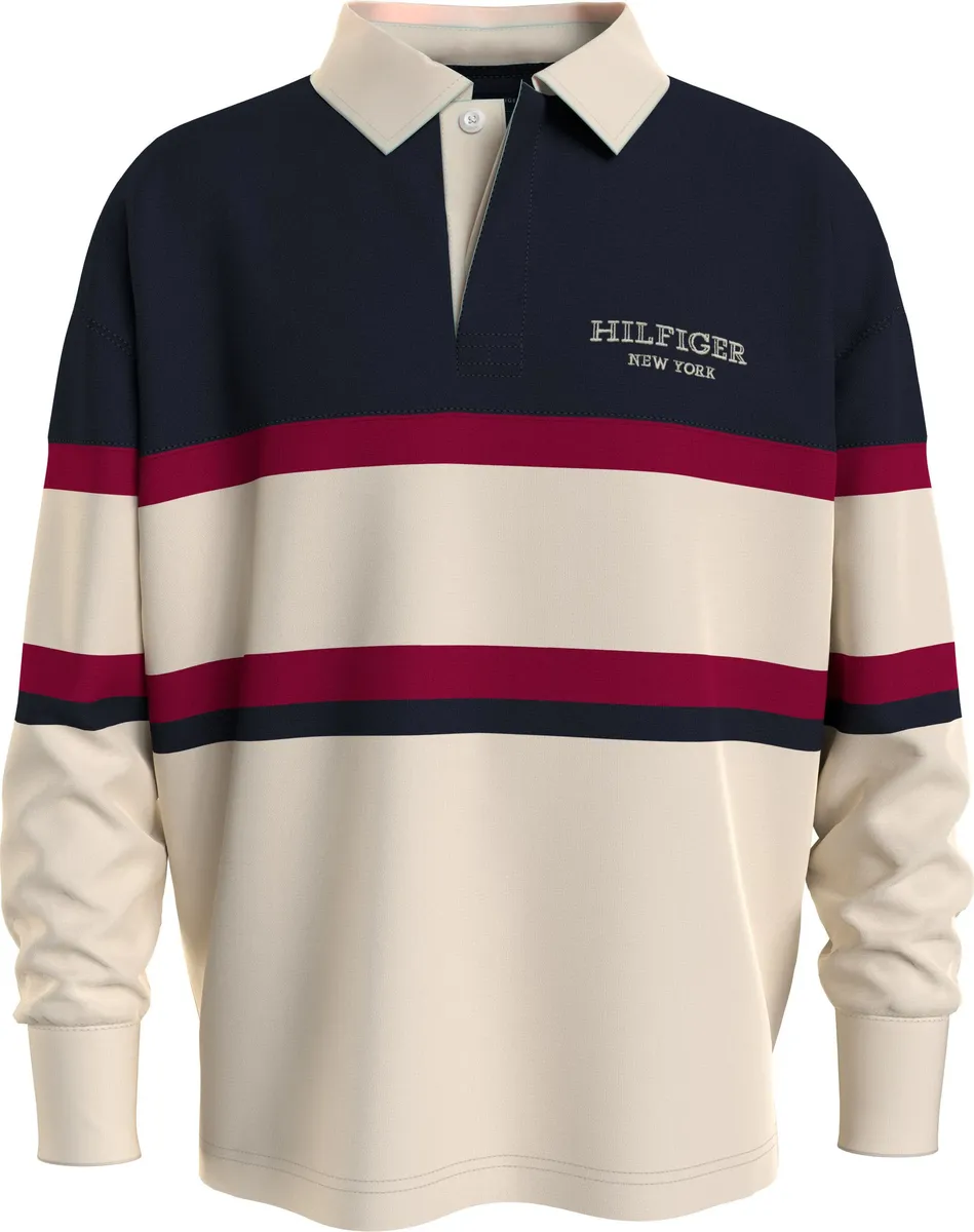 

Толстовка Tommy Hilfiger "MONOTYPE COLOR BLOCK RUGBY", с пуговицами на воротнике, цвет Calico