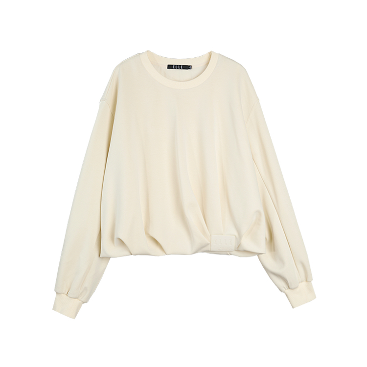 

Свитшот Women's Crew Neck Moderate Others ELLE, экрю