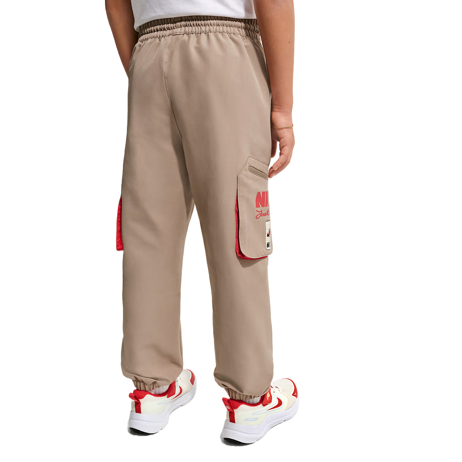 Детские карго-брюки Moderate Nike, хаки/красный/красный — фото 3
