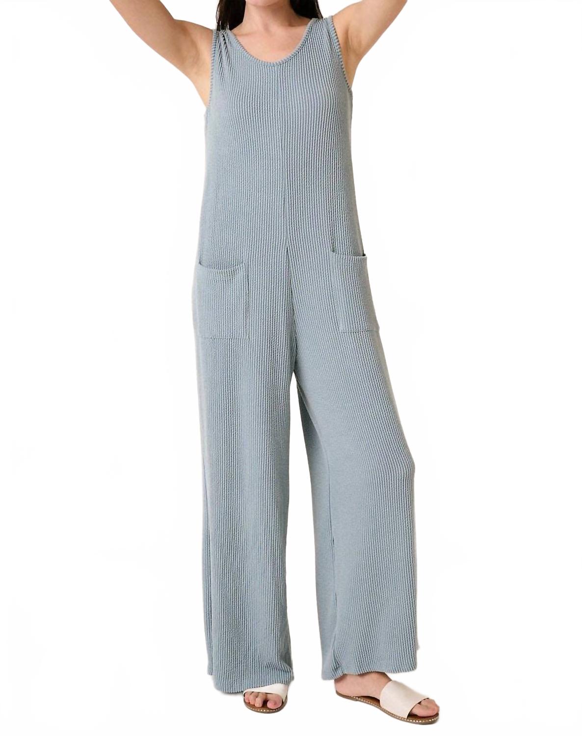 

Mittoshop Широкий ребристый комбинезон без рукавов, цвет серый