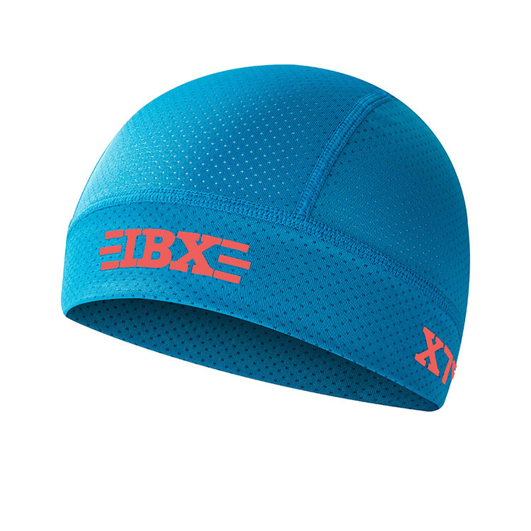 

He Jiagong Новая быстросохнущая кепка для хоккея для детей, подростков и взрослых, влагоотводящая, защита от запаха для роликов и хоккея на траве, синяя + красный текст, универсальный размер