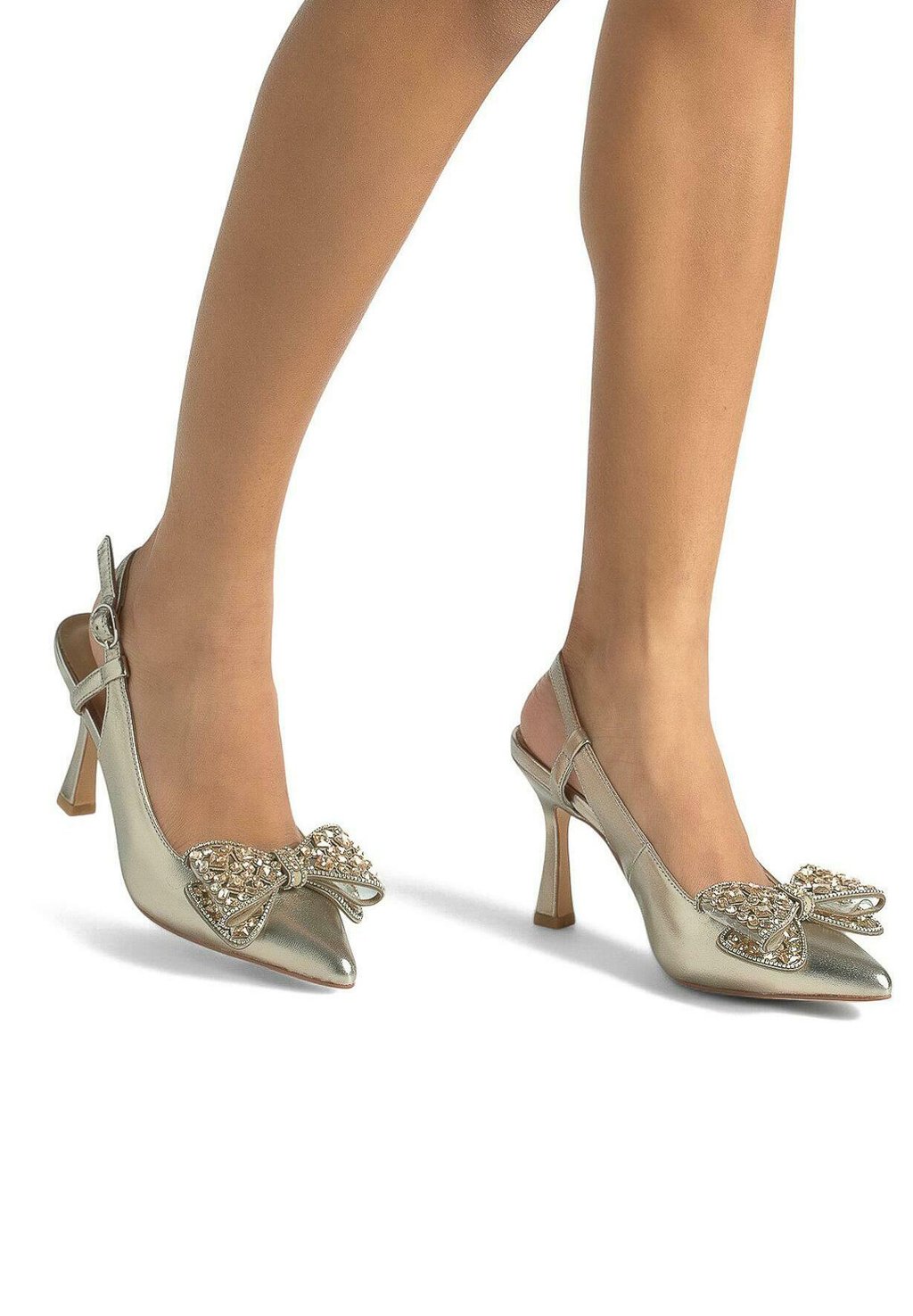 Классические туфли на каблуке DE AGUJA CON PUNTERA AFILADA Y CIERRE CON HEBILLA - High heels Alma en Pena, цвет Bronce