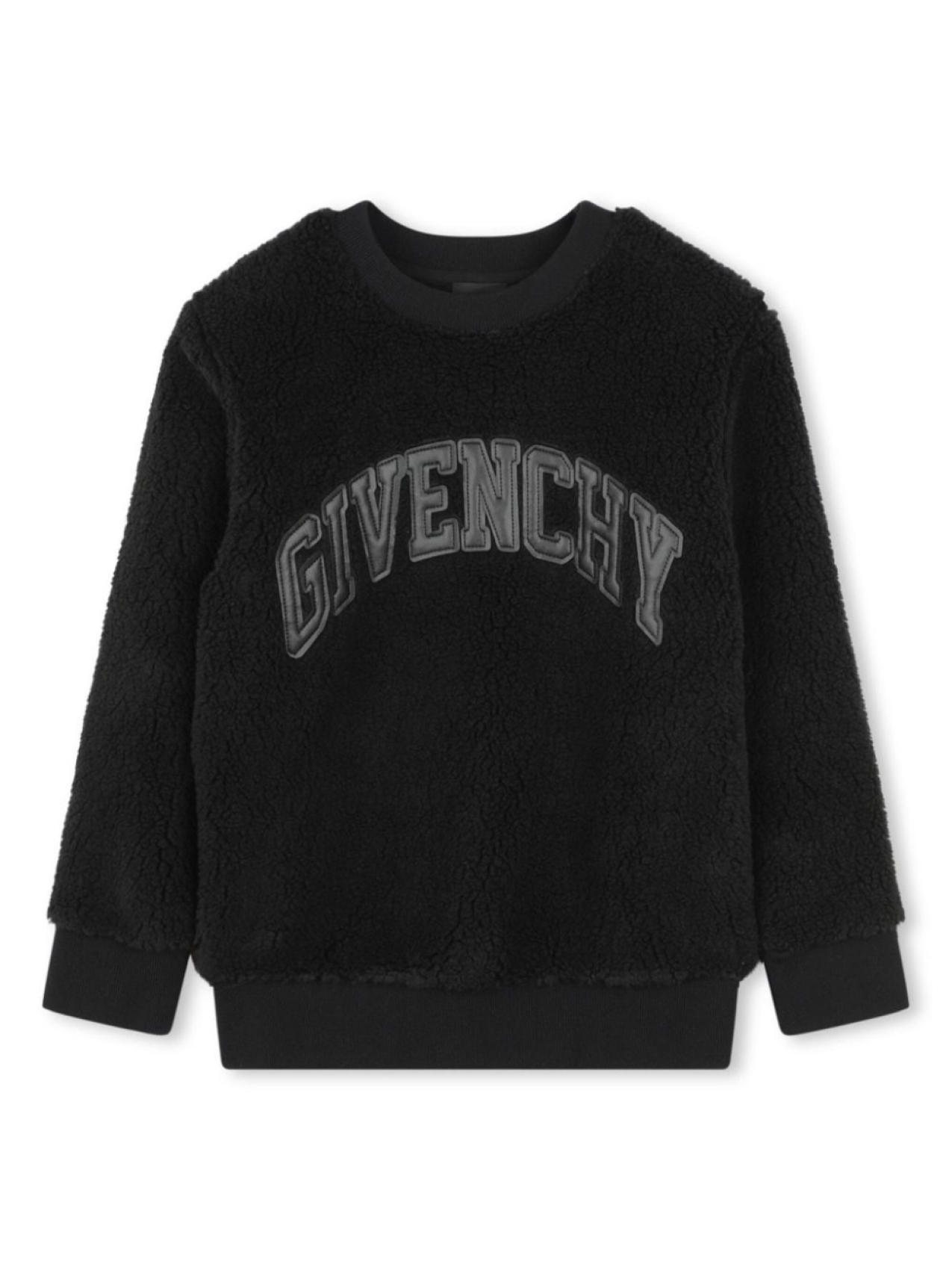 

Givenchy Kids толстовка из шерпы с нашивкой-логотипом, черный