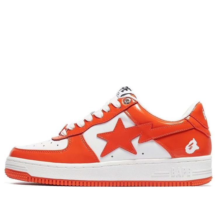 

Кроссовки A BATHING APE Bape Sta Patent Leather 'Orange White'