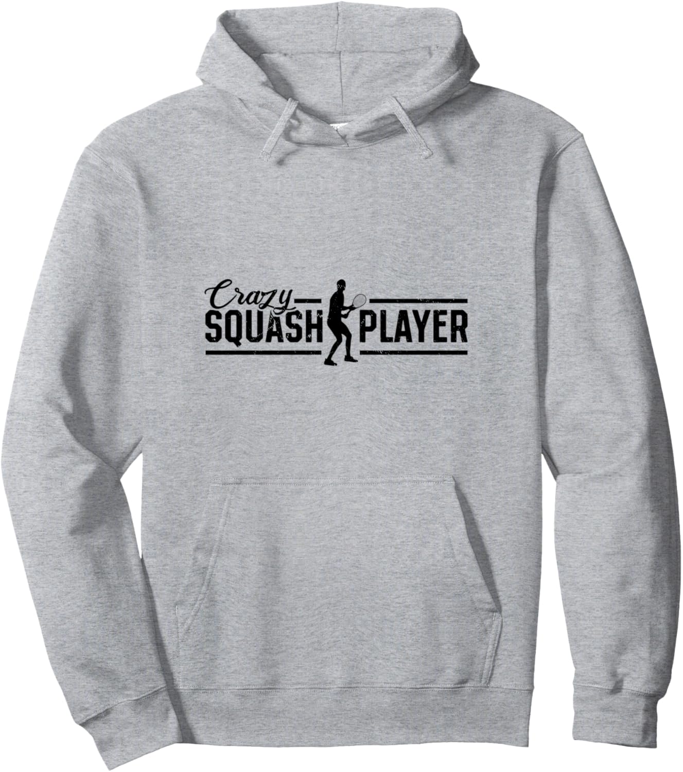 

Безумный игрок в сквош - Толстовка с надписью Игрок в сквош Squash Game Squash Player, серый