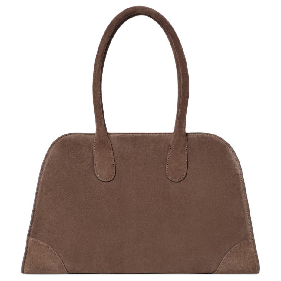 

COS Коричневая женская сумка из замши, Brown